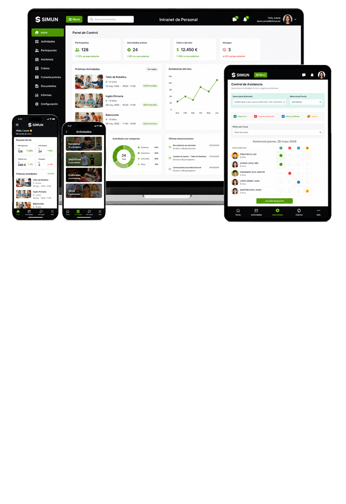 Plataforma SIMUN para empresas de ocio